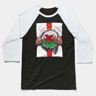 Wales Flag English Flag Ripped - Gift for Welsh From Wales Baseball T-Shirt